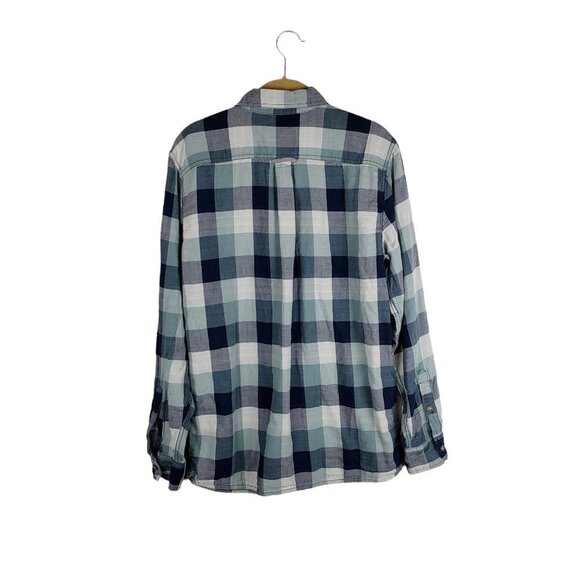 Woolrich Eco Rich Weekend Double Weave Shirt Button Up Plaid Mens Size Medium - Picture 2 of 6